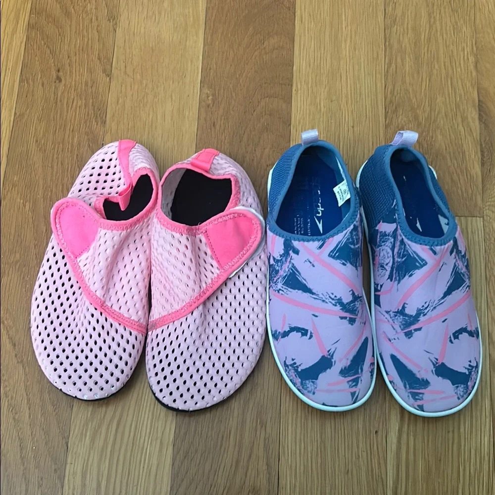 2 Piece - Speedo + LRUN Kids Pink and Purple Water Shoes / pool shoes